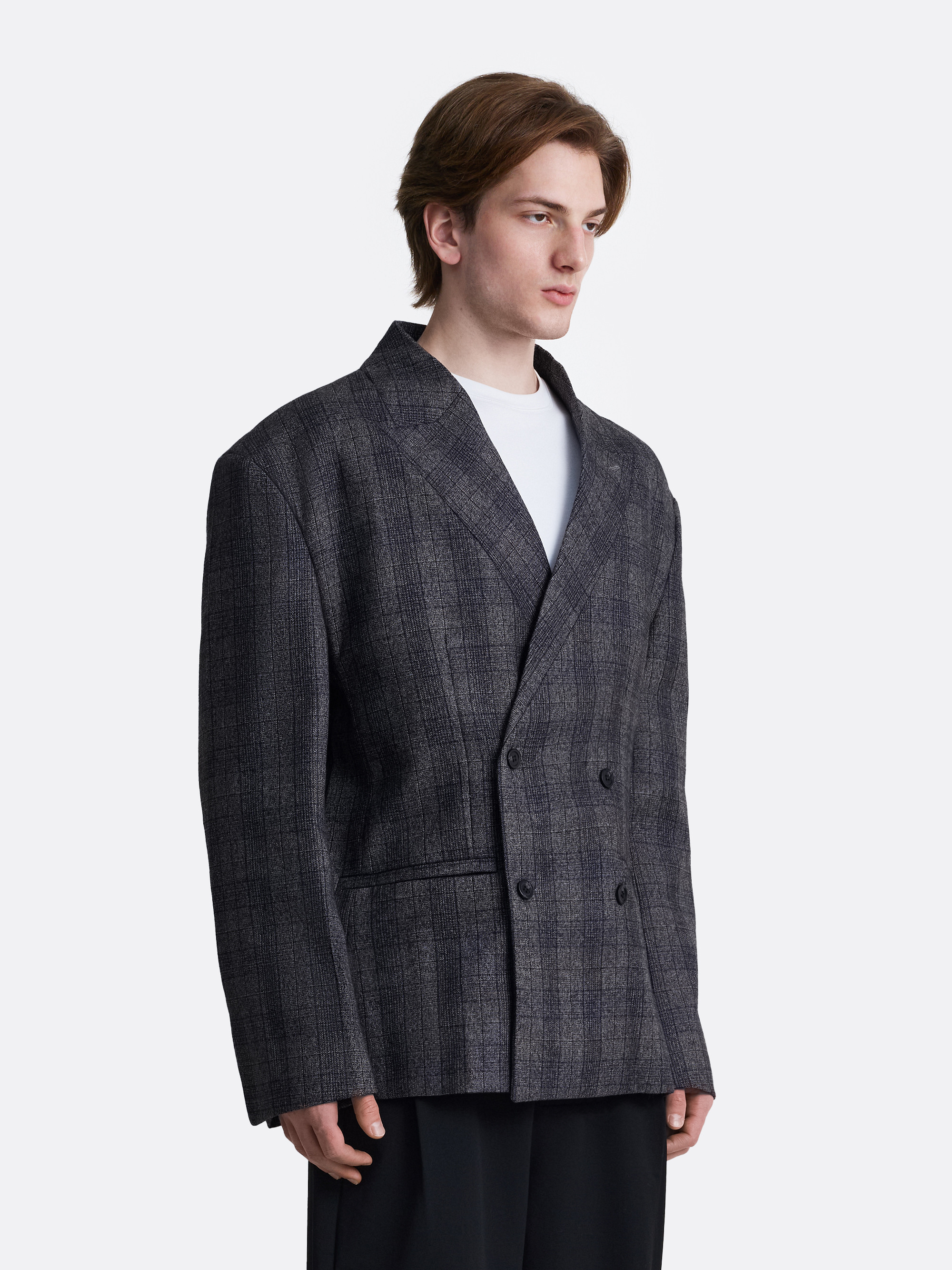 ​Двубортный пиджак в клетку