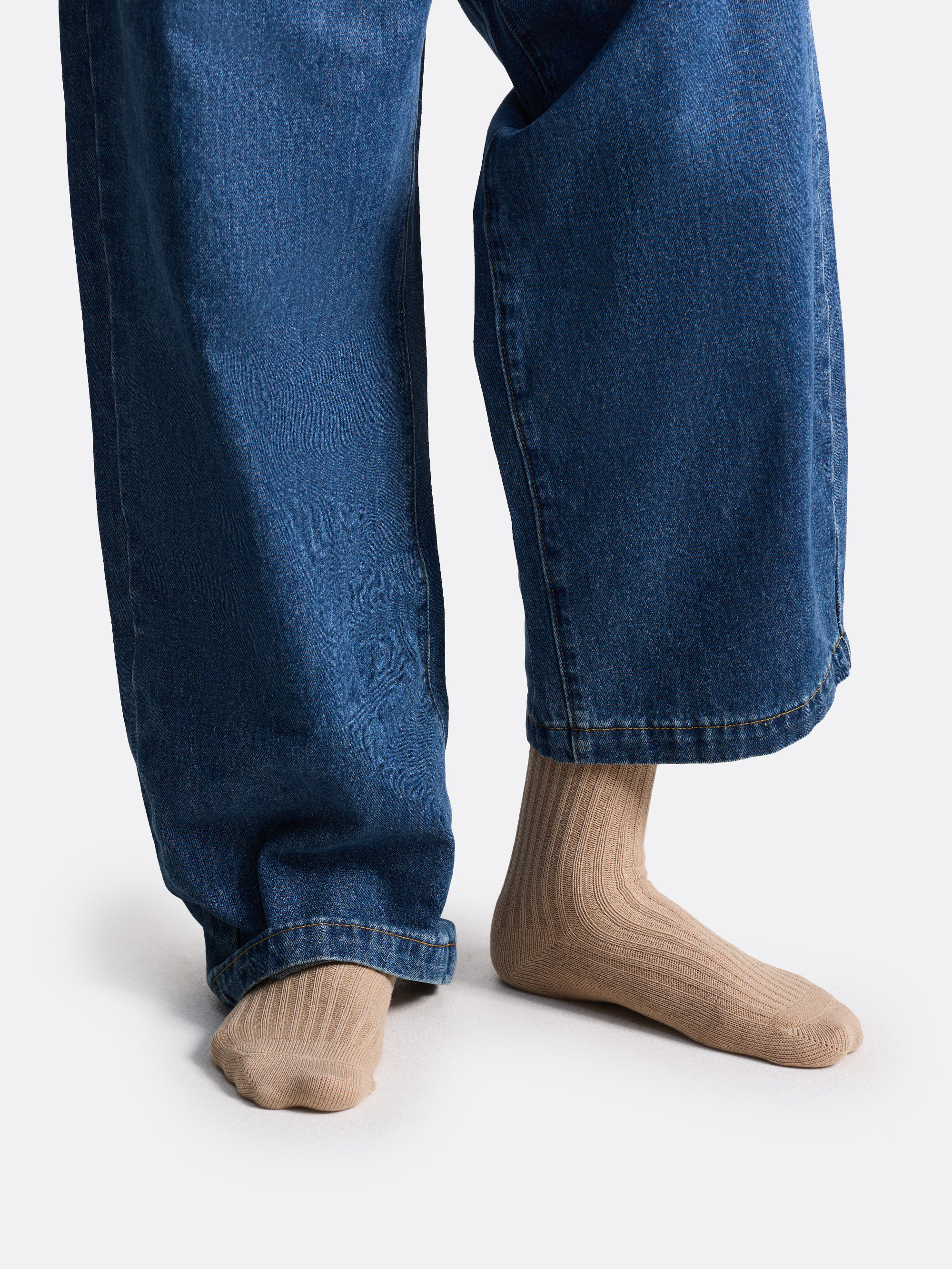 ​Полосатые носки в рубчик