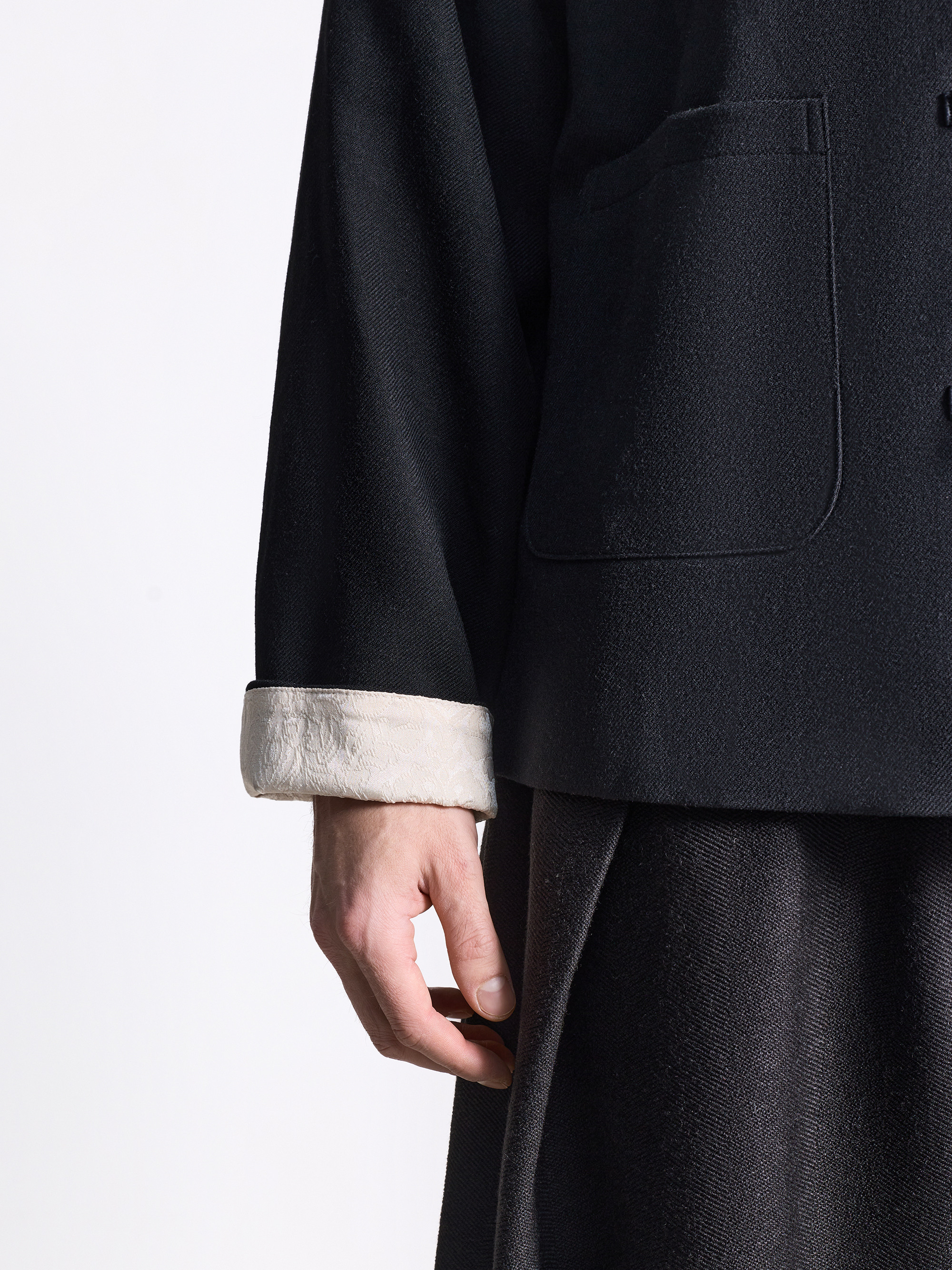 Кимоно с накладными карманами