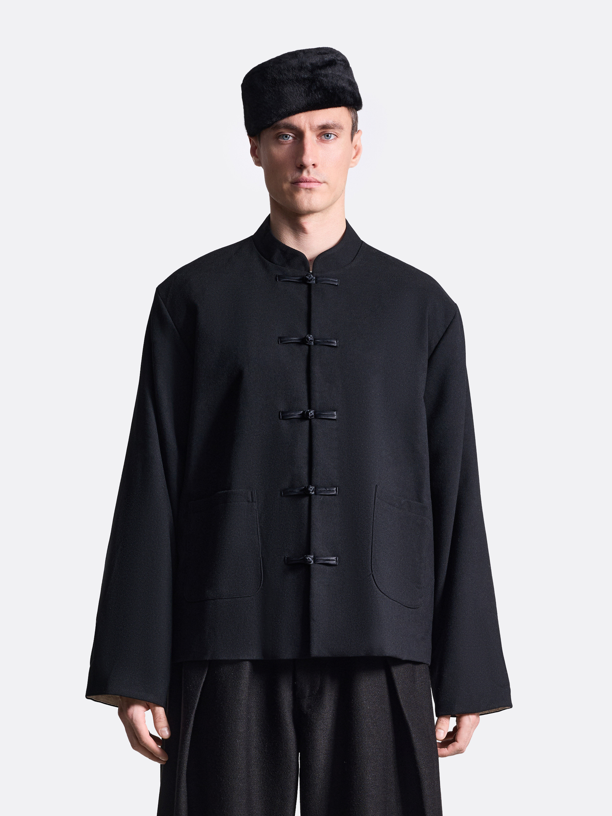 Кимоно с накладными карманами