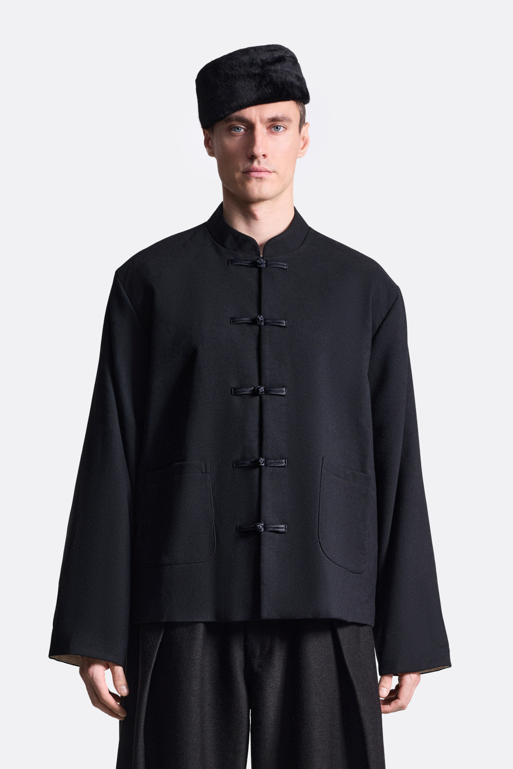 Кимоно с накладными карманами