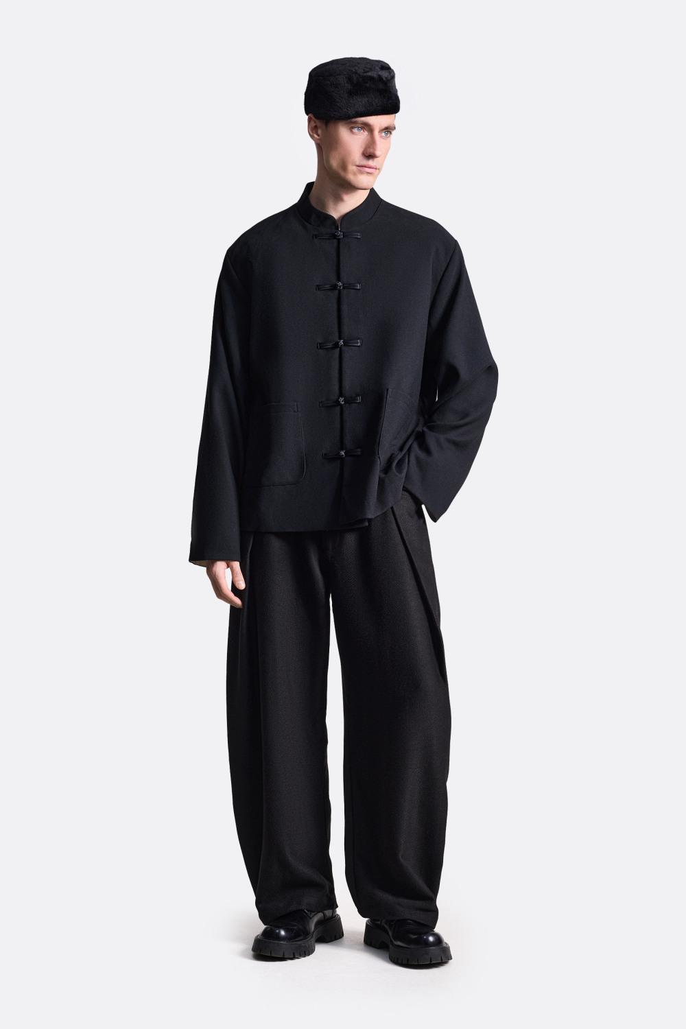 Кимоно с накладными карманами