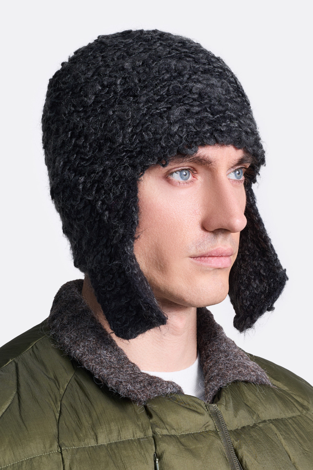 ​Шапка-ушанка curly