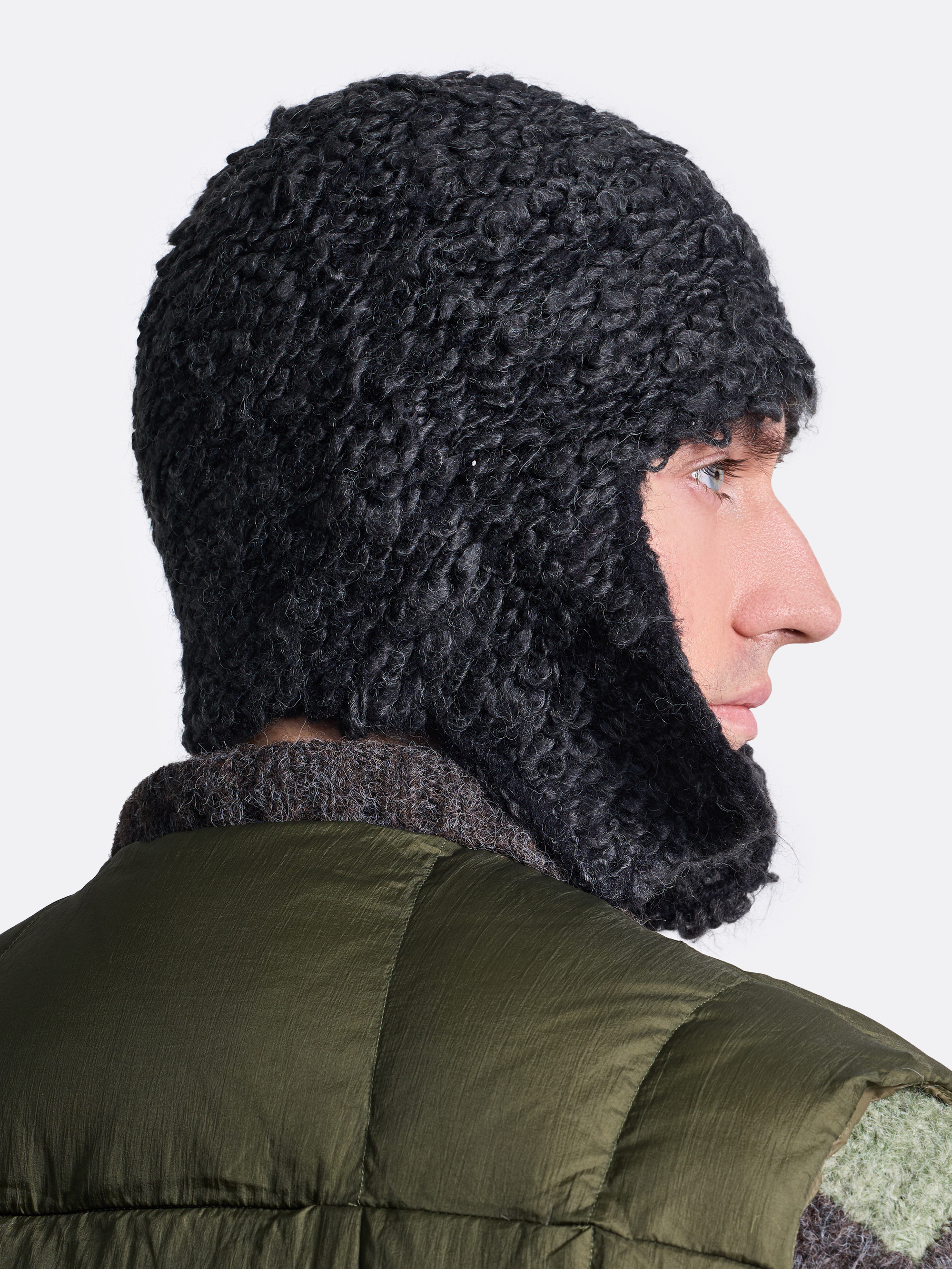 ​Шапка-ушанка curly