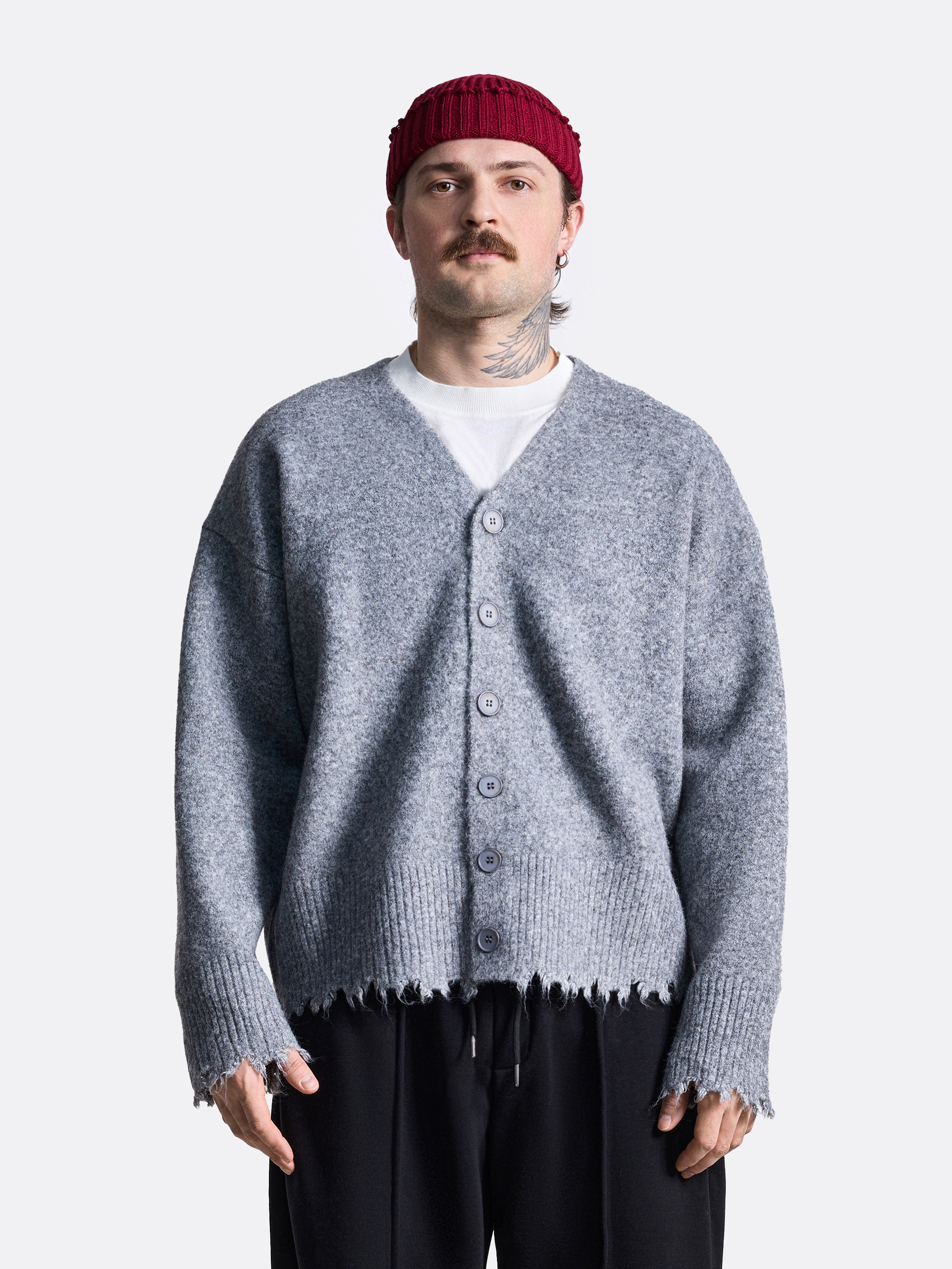 ​Кардиган с необработанным краем