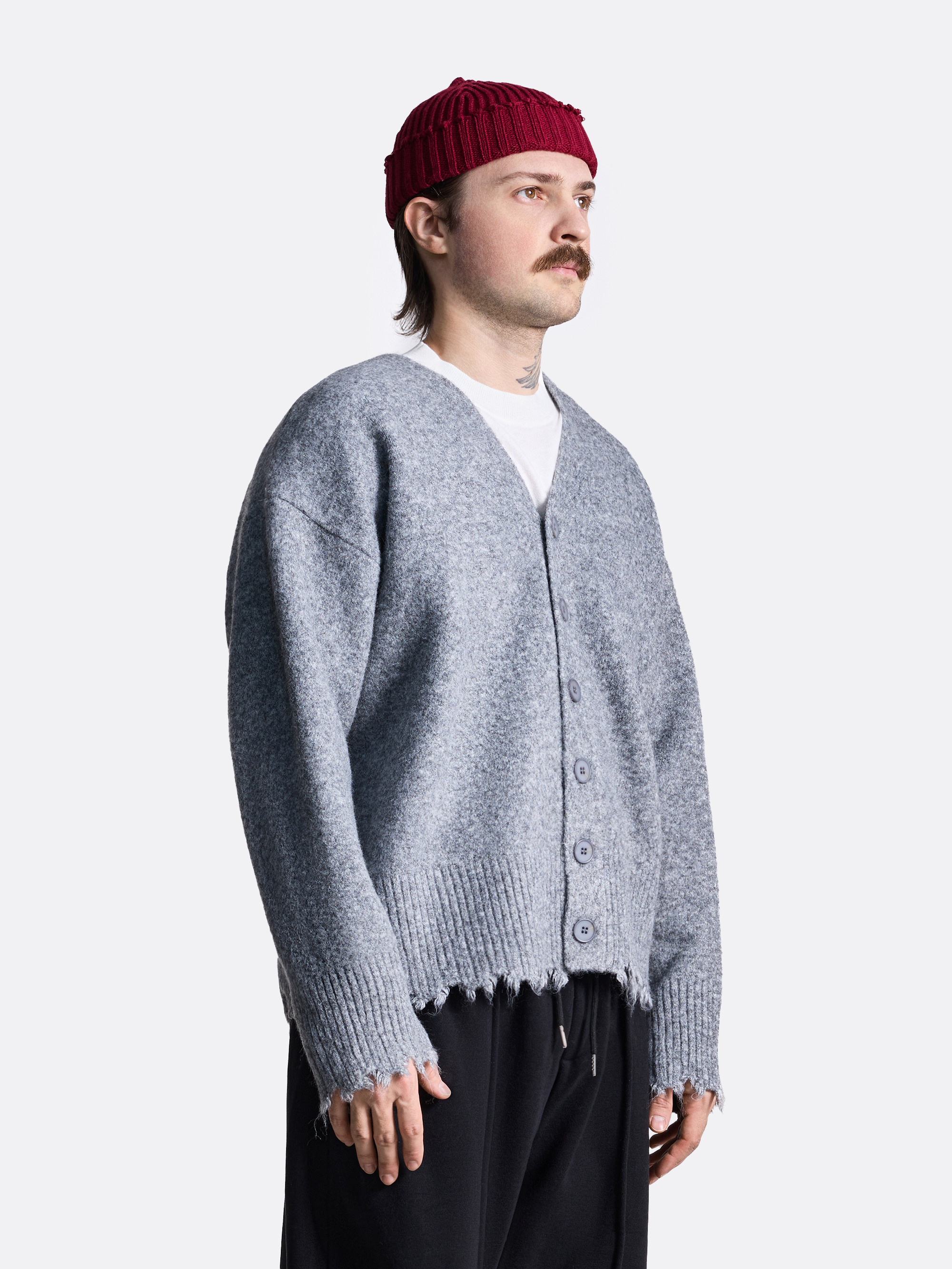 ​Кардиган с необработанным краем