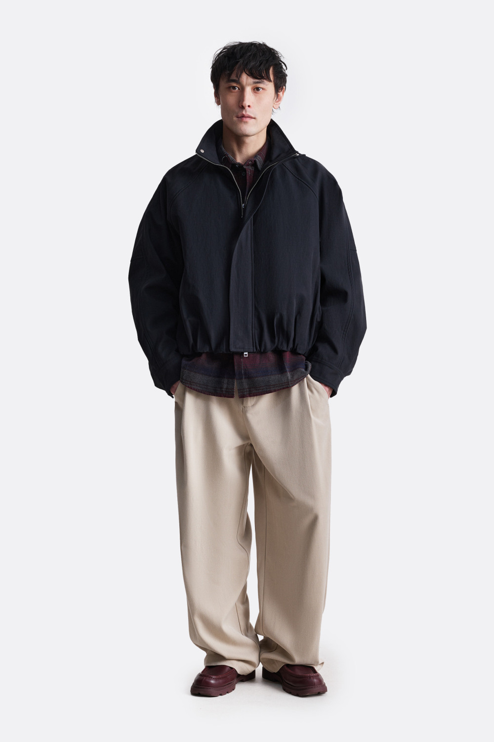 ​Куртка с воротником стойкой