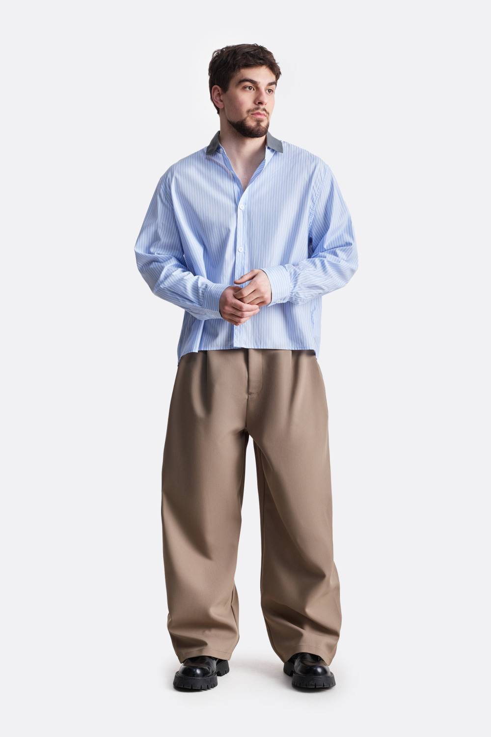 ​Рубашка в диагональную полоску