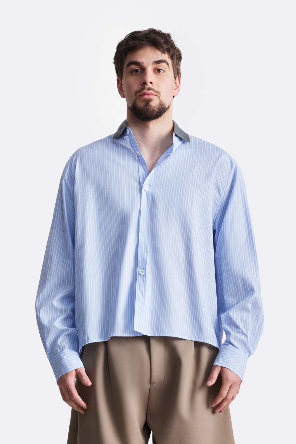 ​Рубашка в диагональную полоску