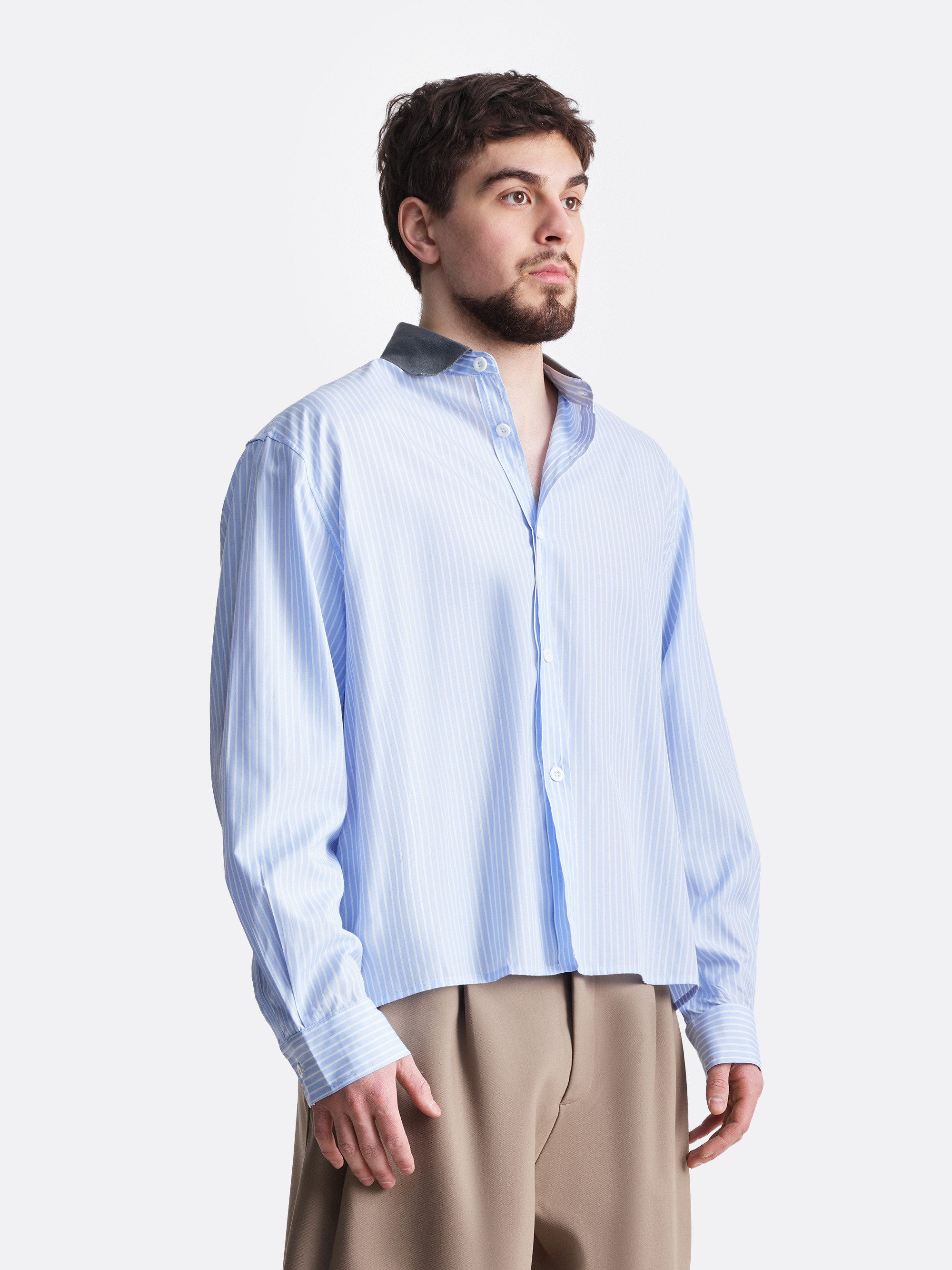 ​Рубашка в диагональную полоску