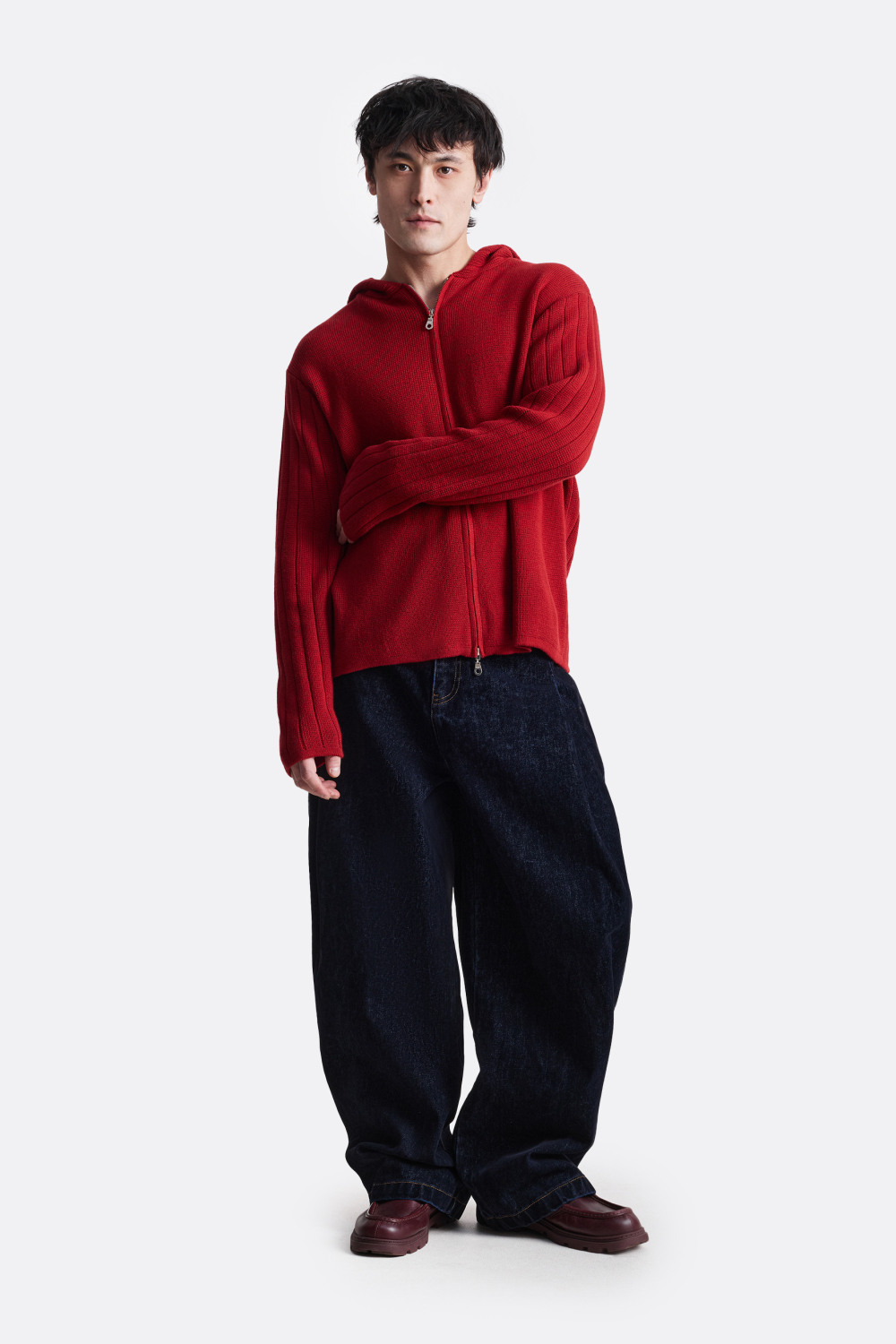 ​Вязаное зип-худи